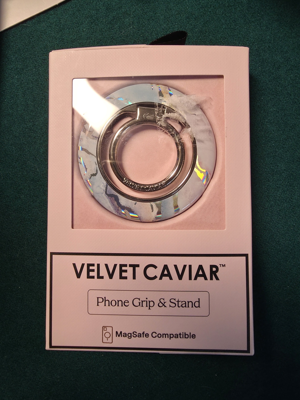 Velvet Caviar Pink Holographic Ring MagSafe Phone Grip & Stand